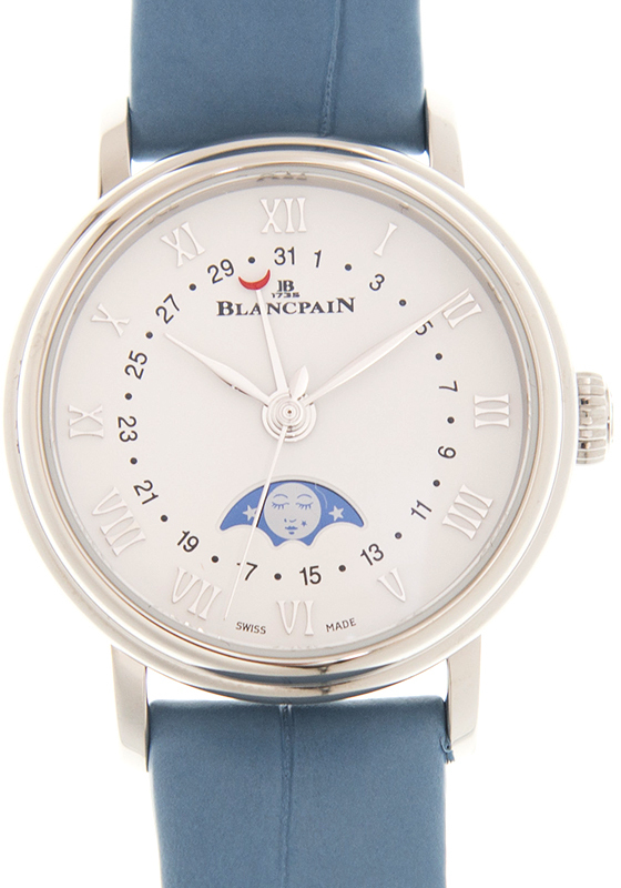 Bilde av Blancpain Dameklokke 6106-1127-95a Villeret Hvit/lær Ø29.2 Mm