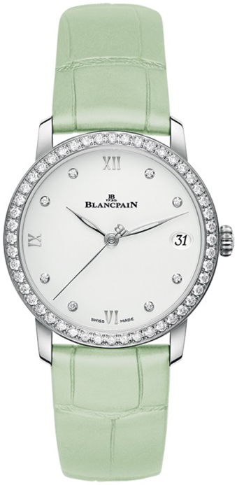 Bilde av Blancpain Dameklokke 6127-4628-95 Villeret Hvit/lær Ø33.2 Mm