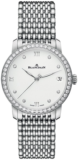 Bilde av Blancpain Dameklokke 6127-4628-mmb Villeret Hvit/stål Ø33.2 Mm