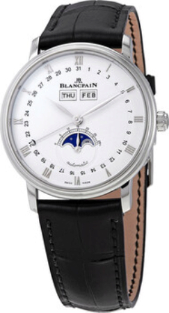 Bilde av Blancpain Herreklokke 6263-1127-55a Villeret Hvit/lær Ø37.6 Mm