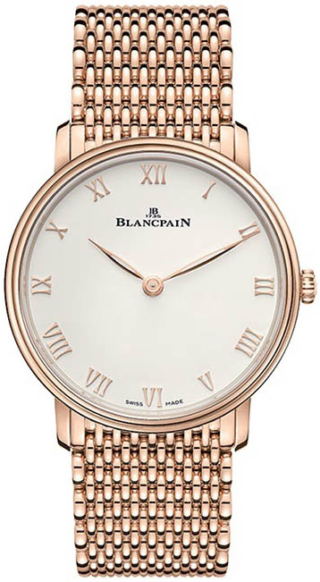 Bilde av Blancpain Herreklokke 6605-6342-mmb Villeret Hvit/18 Karat Rosé Gull