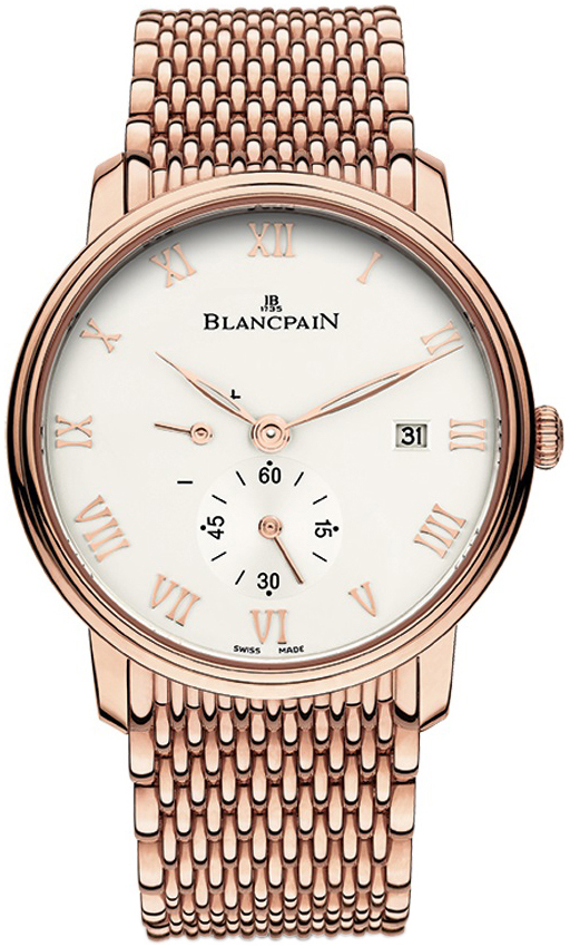 Bilde av Blancpain Herreklokke 6606-3642-mmb Villeret Hvit/18 Karat Rosé Gull