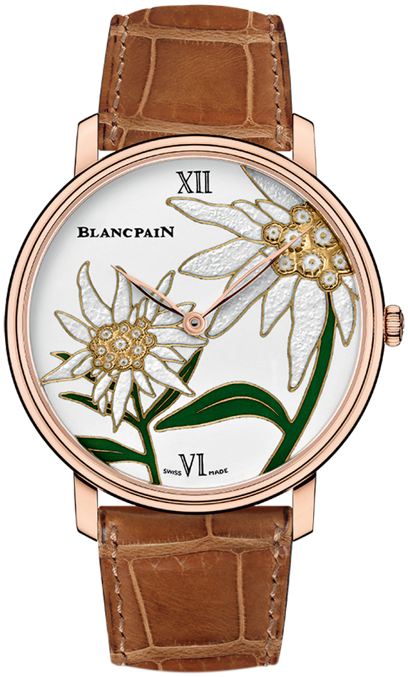 Bilde av Blancpain Herreklokke 6615-3633-55b Villeret Hvit/lær Ø45 Mm