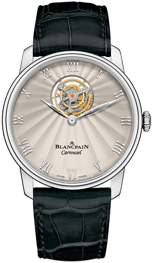 Bilde av Blancpain Herreklokke 66228-3442-55b Villeret Sølvfarget/lær Ø40 Mm