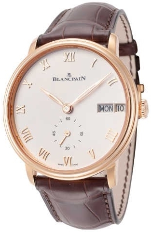 Bilde av Blancpain Herreklokke 6652-3642-55a Villeret Hvit/lær Ø40 Mm