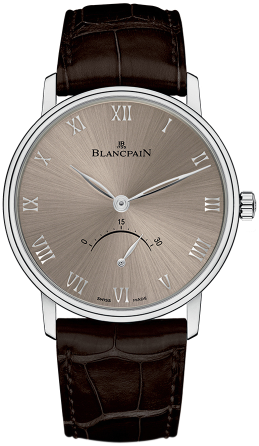 Bilde av Blancpain Herreklokke 6653-1504-55a Villeret Grå/lær Ø40 Mm