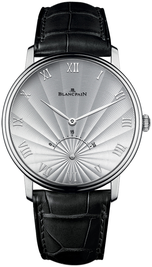 Bilde av Blancpain Herreklokke 6653-1542-55b Villeret Sølvfarget/lær Ø40 Mm