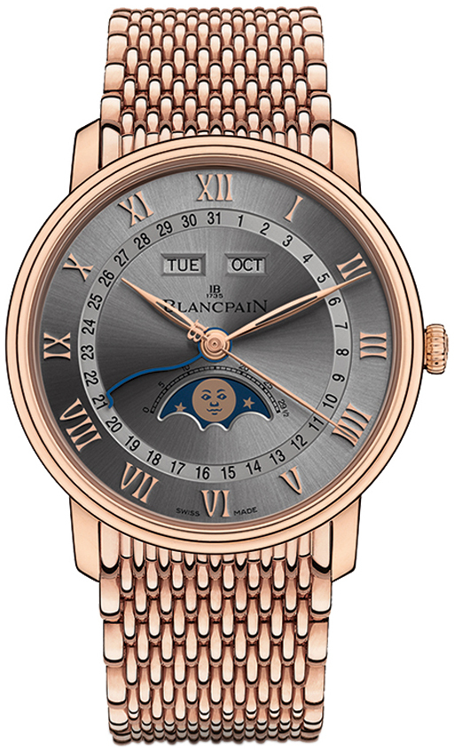 Bilde av Blancpain Herreklokke 6654-3613-mmb Villeret Grå/18 Karat Rosé Gull