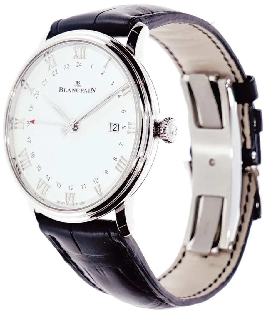 Bilde av Blancpain Herreklokke 6662-1127-55b Villeret Hvit/lær Ø40 Mm