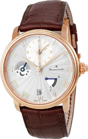 Bilde av Blancpain Villeret Herreklokke 6665-3642-55b Sølvfarget/lær Ø40 Mm