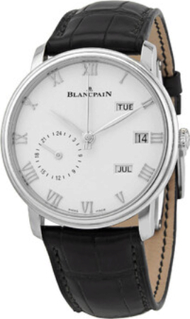 Bilde av Blancpain Herreklokke 6670-1127-55b Villeret Hvit/lær Ø40 Mm