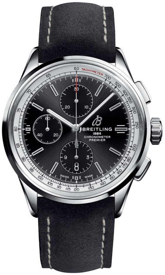 Breitling Premier Chronograph 42 Herreklokke A13315351B1X1 Sort/Lær - Breitling