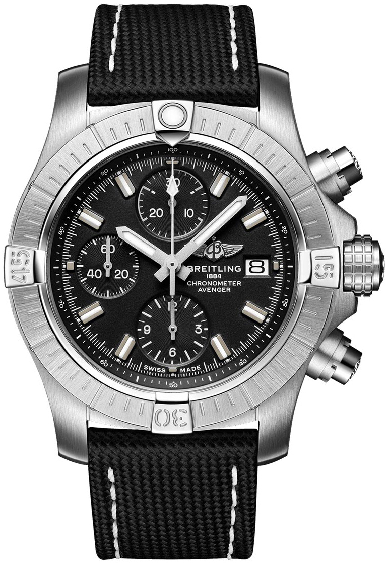 Bilde av Breitling Herreklokke A13385101b1x2 Avenger Chronograph 43 Sort/lær