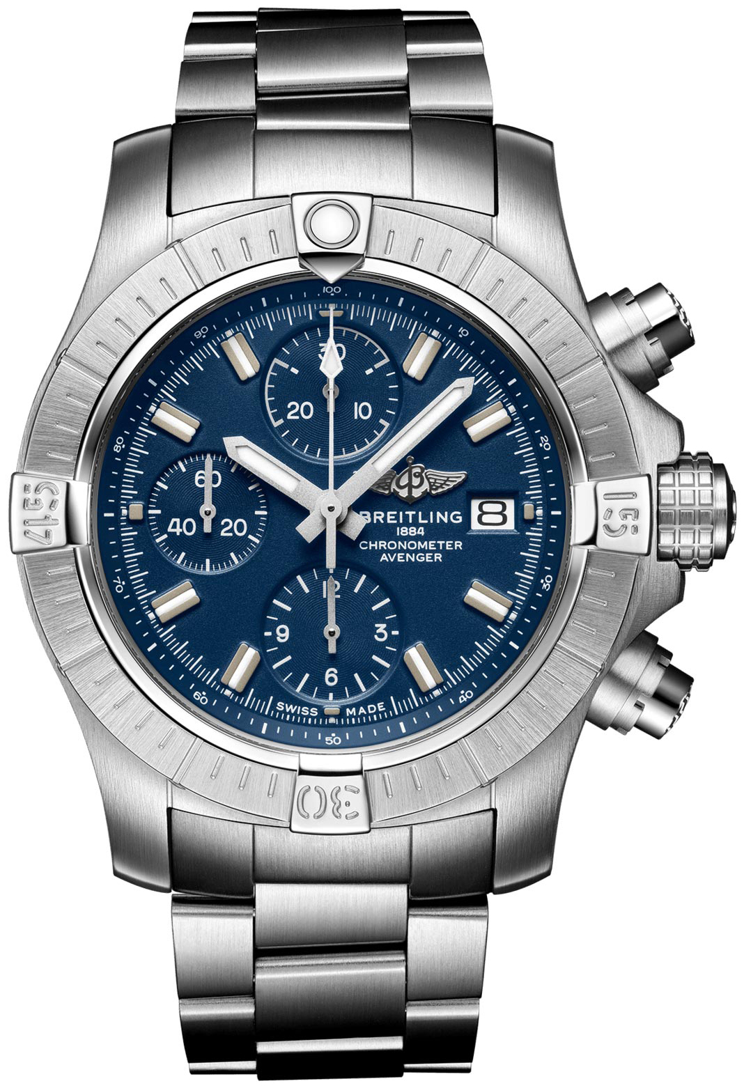 Bilde av Breitling Herreklokke A13385101c1a1 Avenger Chronograph 43 Blå/stål