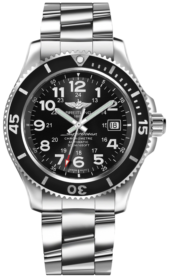 Bilde av Breitling Herreklokke A17365c91b1a1 Superocean Ii 42 Sort/stål Ø42