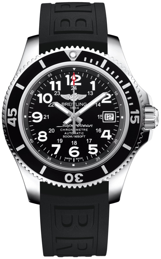 Bilde av Breitling Herreklokke A17365c91b1s2 Superocean Ii 42 Sort/gummi Ø42