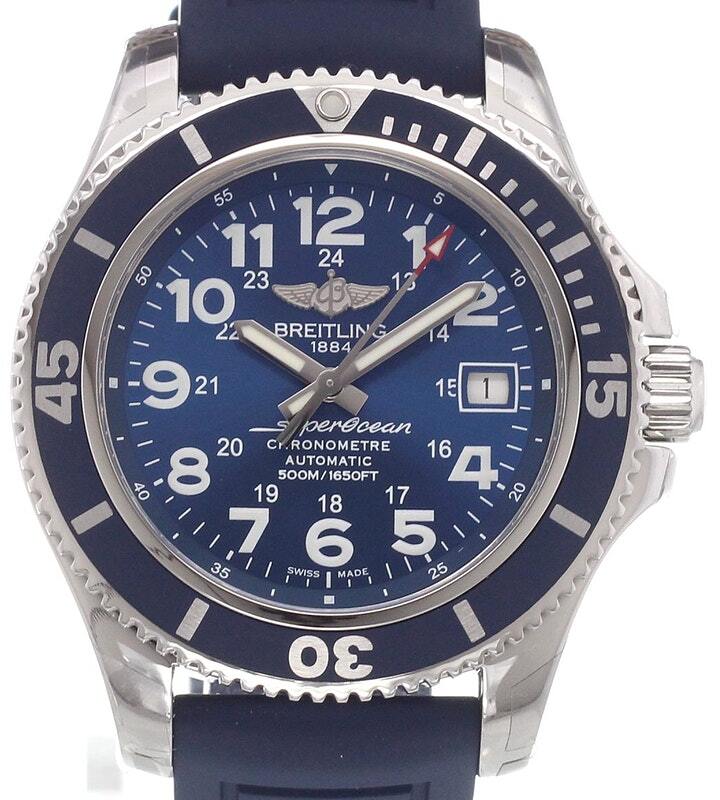 Bilde av Breitling Herreklokke A17365d11c1s1 Superocean Ii 42 Blå/gummi Ø42