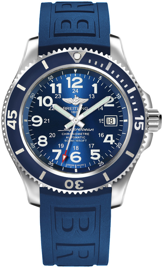 Bilde av Breitling Herreklokke A17365d11c1s2 Superocean Ii 42 Blå/gummi Ø42