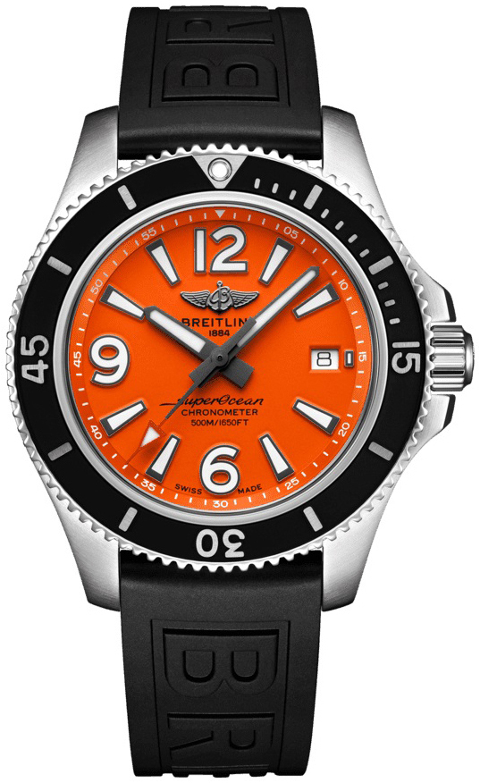 Bilde av Breitling Herreklokke A17366d71o1s2 Superocean Ii 42 Orange/gummi