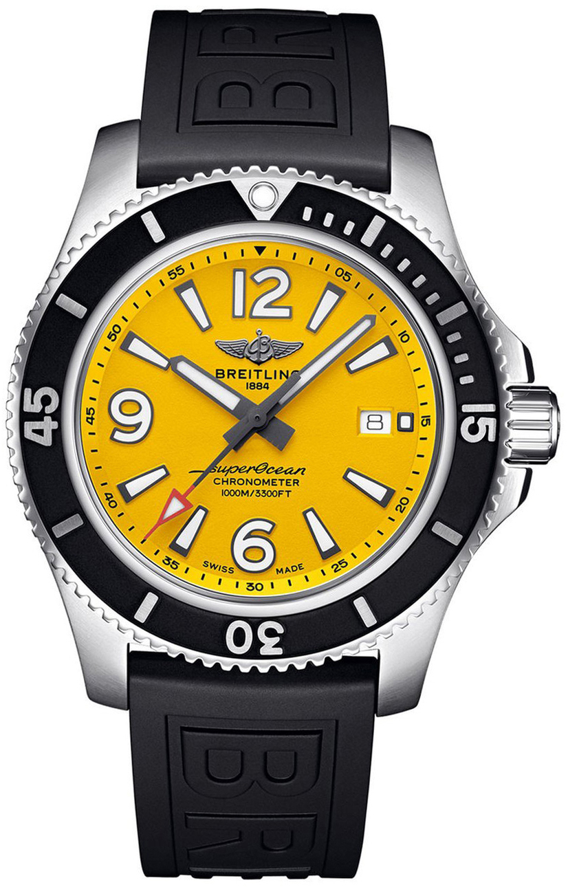 Bilde av Breitling Herreklokke A17367021i1s1 Superocean 44 Gul/gummi Ø44 Mm