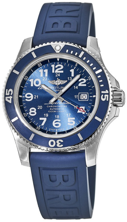 Bilde av Breitling Herreklokke A17392d81c1s1 Superocean Ii 44 Blå/gummi Ø44