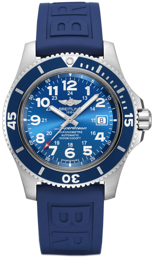 Bilde av Breitling Herreklokke A17392d81c1s2 Superocean Ii 44 Blå/gummi Ø44