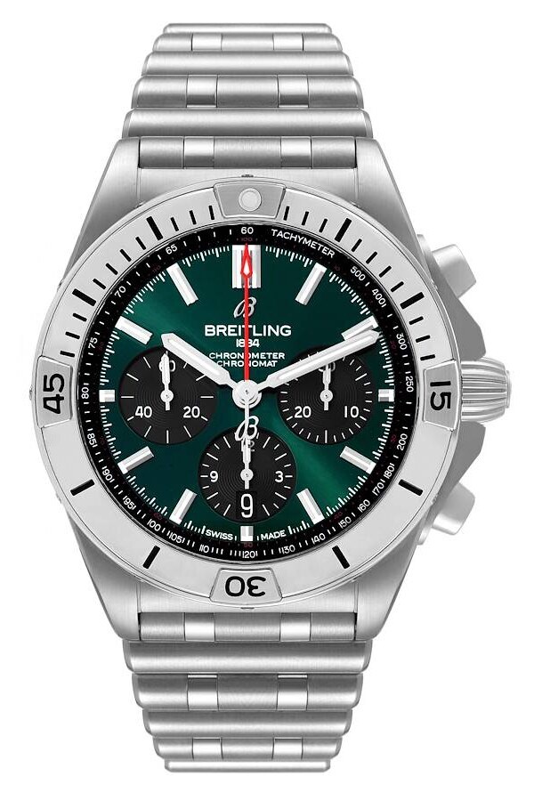 Bilde av Breitling Herreklokke Ab01343a1l1a1 Chronomat B01 42 Grønn/stål