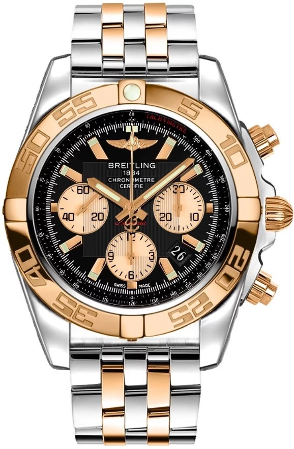 Breitling Chronomat 44 Herreklokke CB0110121B1C1 Sort/18 karat rosé - Breitling