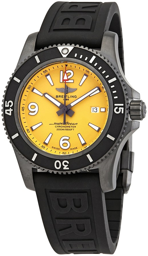 Bilde av Breitling Herreklokke M17368d71i1s2 Superocean Ii 46 Gul/gummi Ø46 Mm