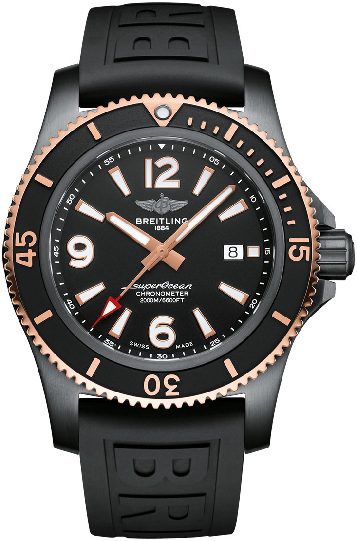 Bilde av Breitling Herreklokke U17368221b1s1 Superocean 46 Sort/gummi Ø46 Mm