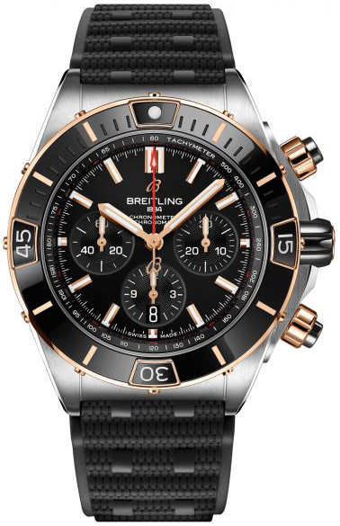 Bilde av Breitling Herreklokke Ub0136251b1s1 Super Chronomat B01 44 Sort/gummi