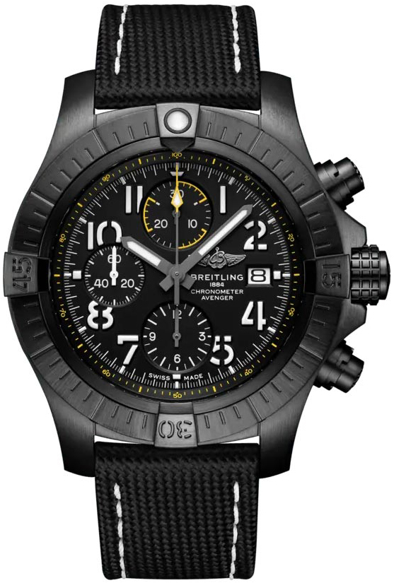 Bilde av Breitling Herreklokke V13317101b1x1 Avenger Chronograph 45 Sort/lær