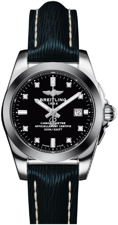 Bilde av Breitling Dameklokke W72348121b1x1 Galactic 29 Sleek Sort/lær Ø29 Mm