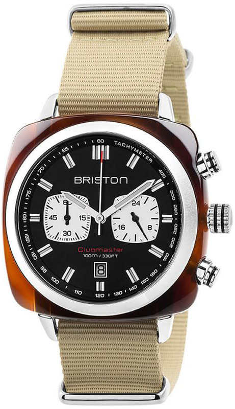 Briston 17142-SA-TS-1-NK Clubmaster Sort/Tekstil