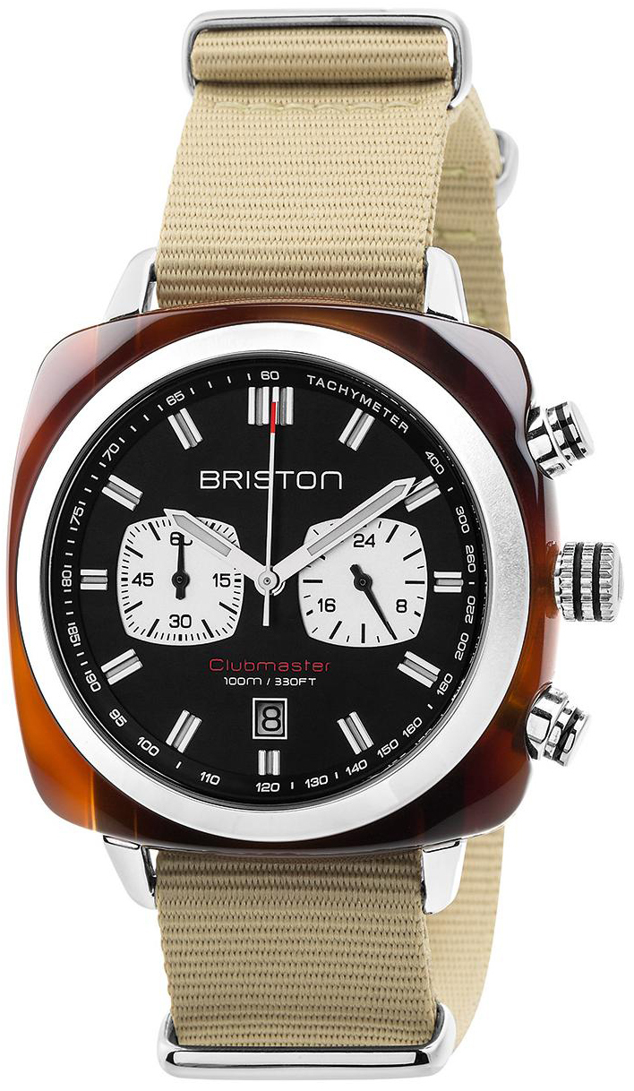 Briston Herreklokke 17142.SA.TS.1.NK Sport Sort/Tekstil