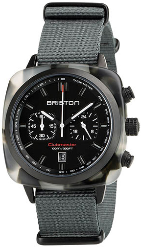Briston Herreklokke 18142-PBAM-GTS-3-NG Clubmaster Sort/Tekstil