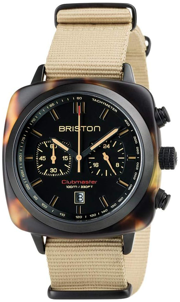 Briston Herreklokke 18142-PBAM-TSS-5-NK Clubmaster Sort/Tekstil