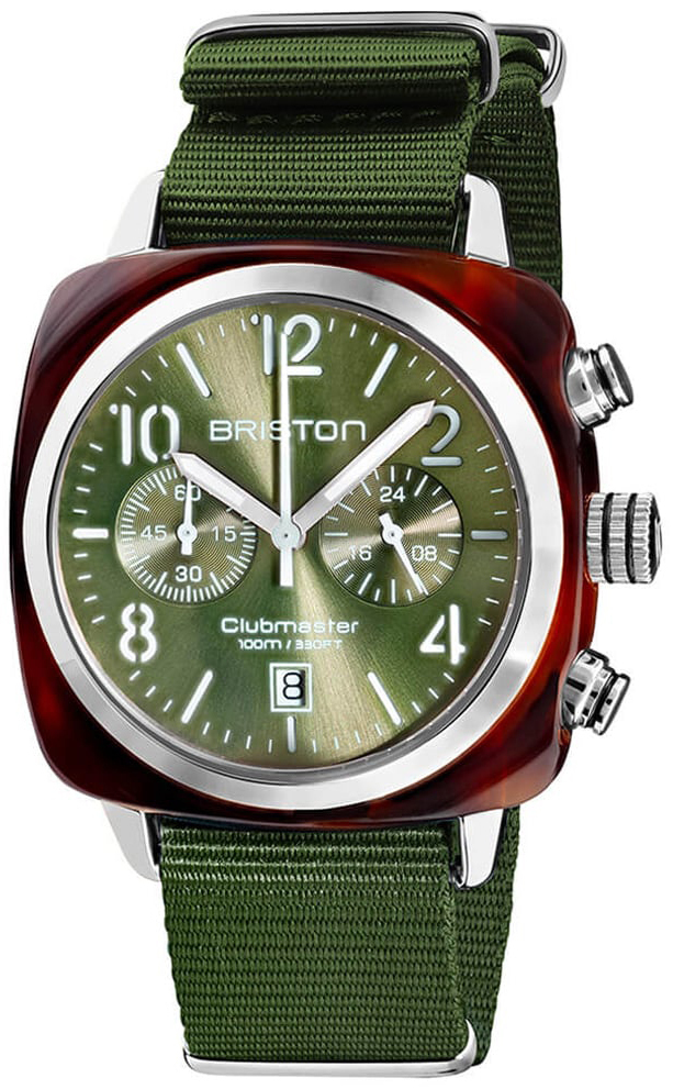 Briston 19140-SA-T-26-NOL Clubmaster Grønn/Tekstil