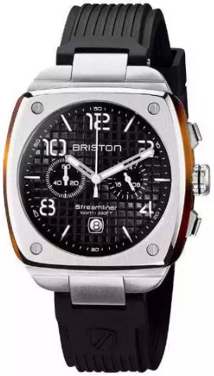 Briston Herreklokke 22142-S-T-1-RB Streamliner Sort/Gummi