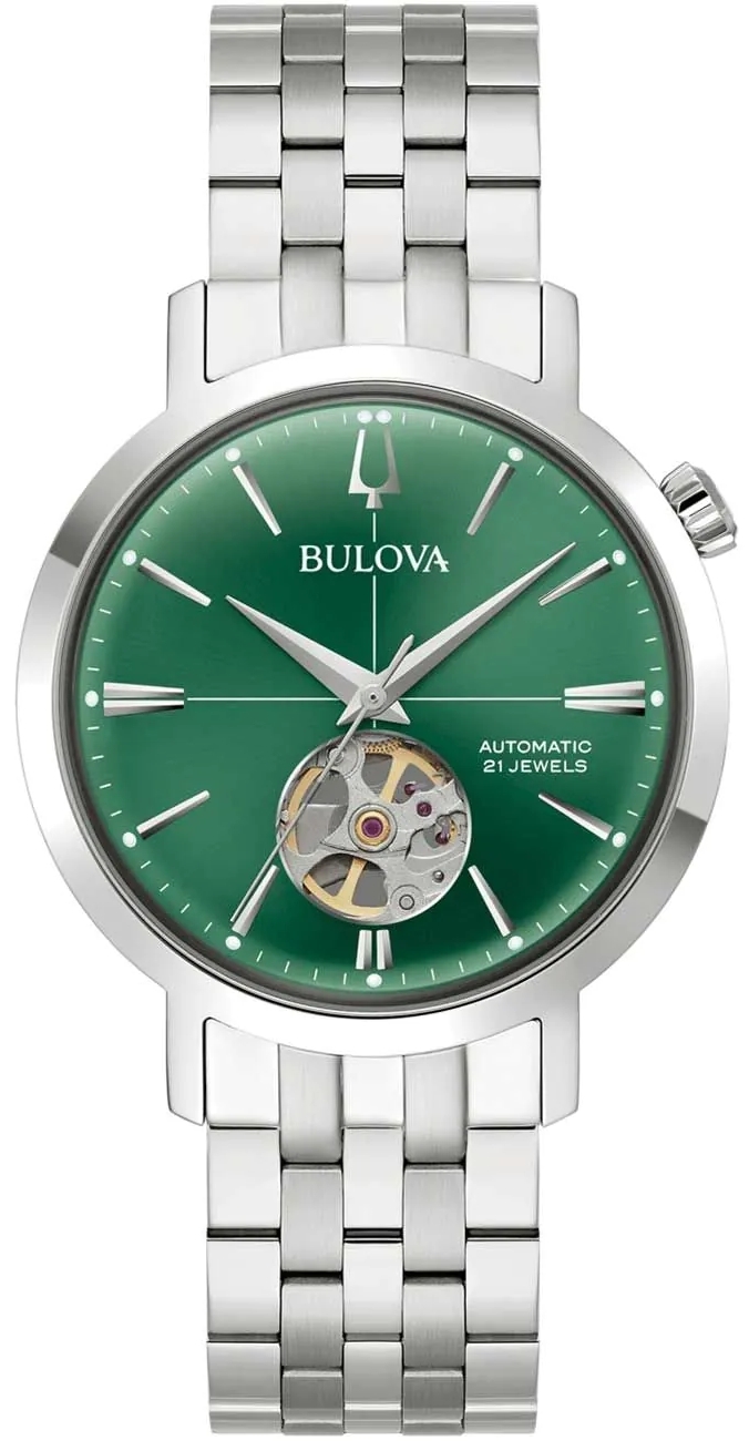 Bulova Herreklokke 96A319 Aerojet Grønn/Stål Ø38 mm