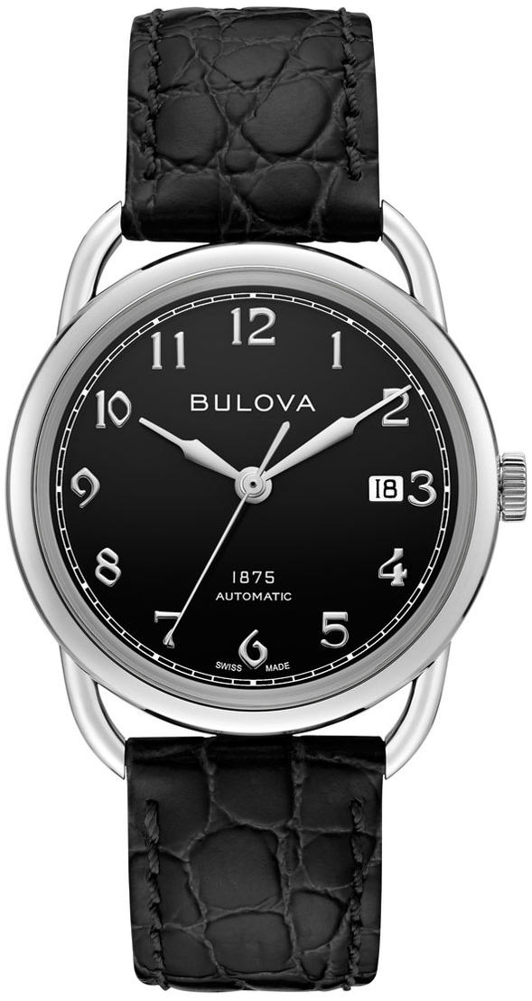 Bulova Herreklokke 96B325 Sort/Lær Ø38 mm