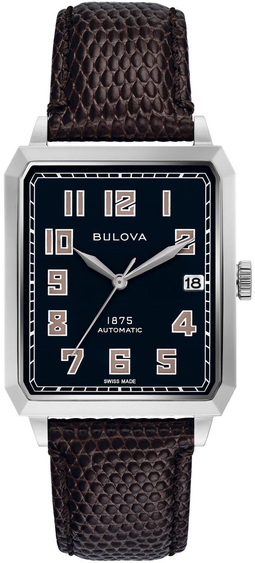Bulova Herreklokke 96B332 Sort/Lær