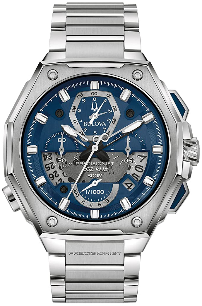 Bulova Herreklokke 96B349 Precisionist Blå/Stål Ø44 mm