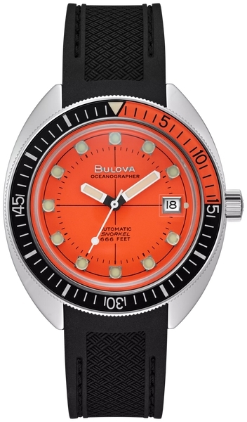Bulova Herreklokke 96B350 Devil Diver Orange/Gummi Ø41 mm