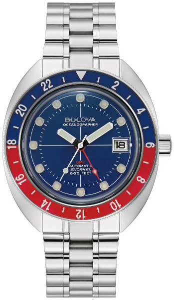Bulova Herreklokke 96B405 Oceanographer Blå/Stål Ø41 mm