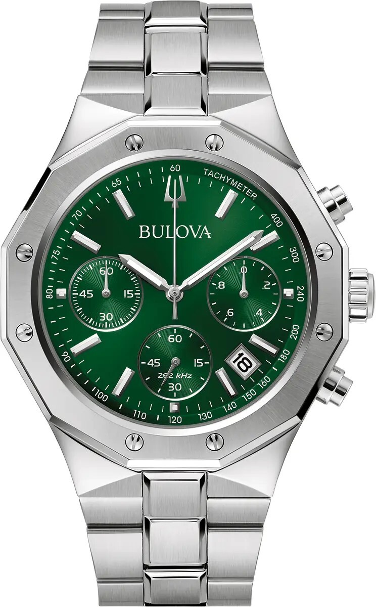 Bulova Herreklokke 96B409 Classic Grønn/Stål Ø44 mm