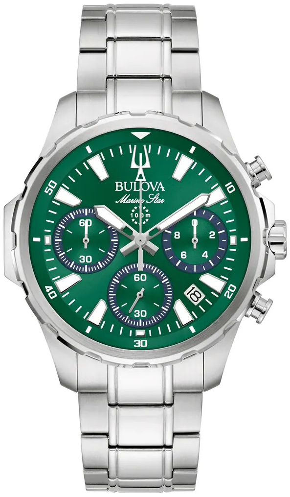 Bulova Herreklokke 96B465 Marine Star Grønn/Stål Ø43 mm
