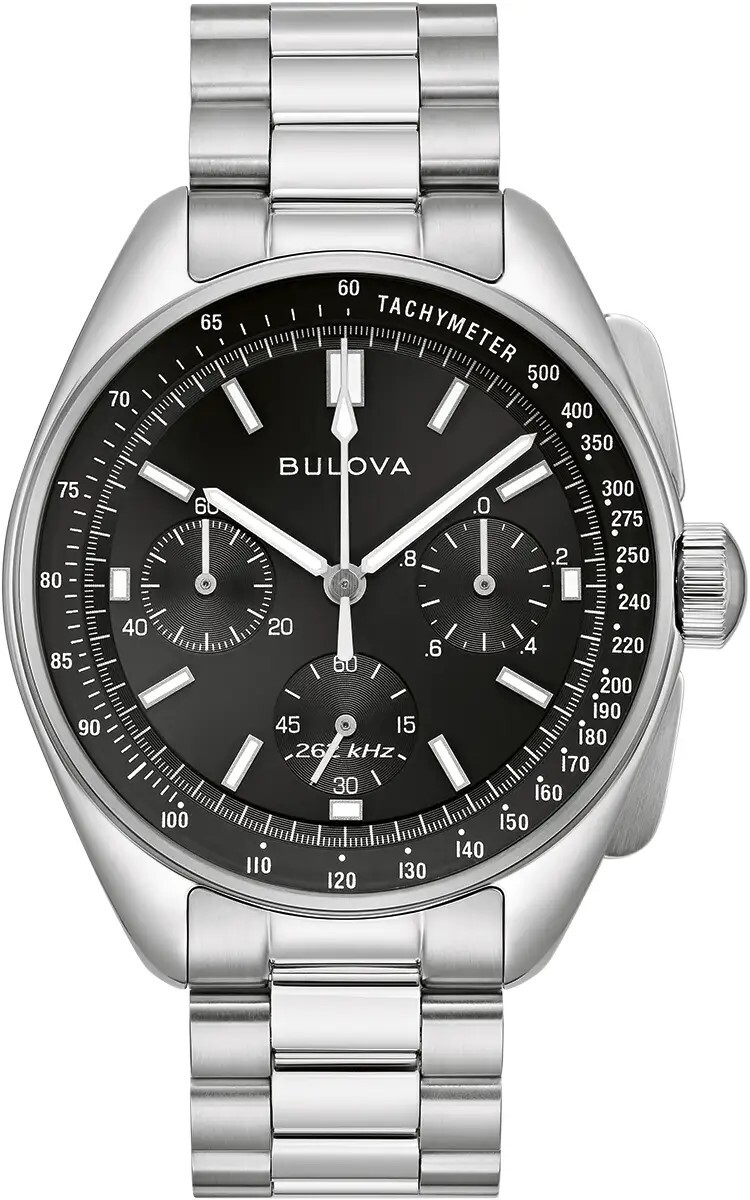 Bulova Herreklokke 96K111 Lunar Pilot Sort/Stål Ø43.5 mm
