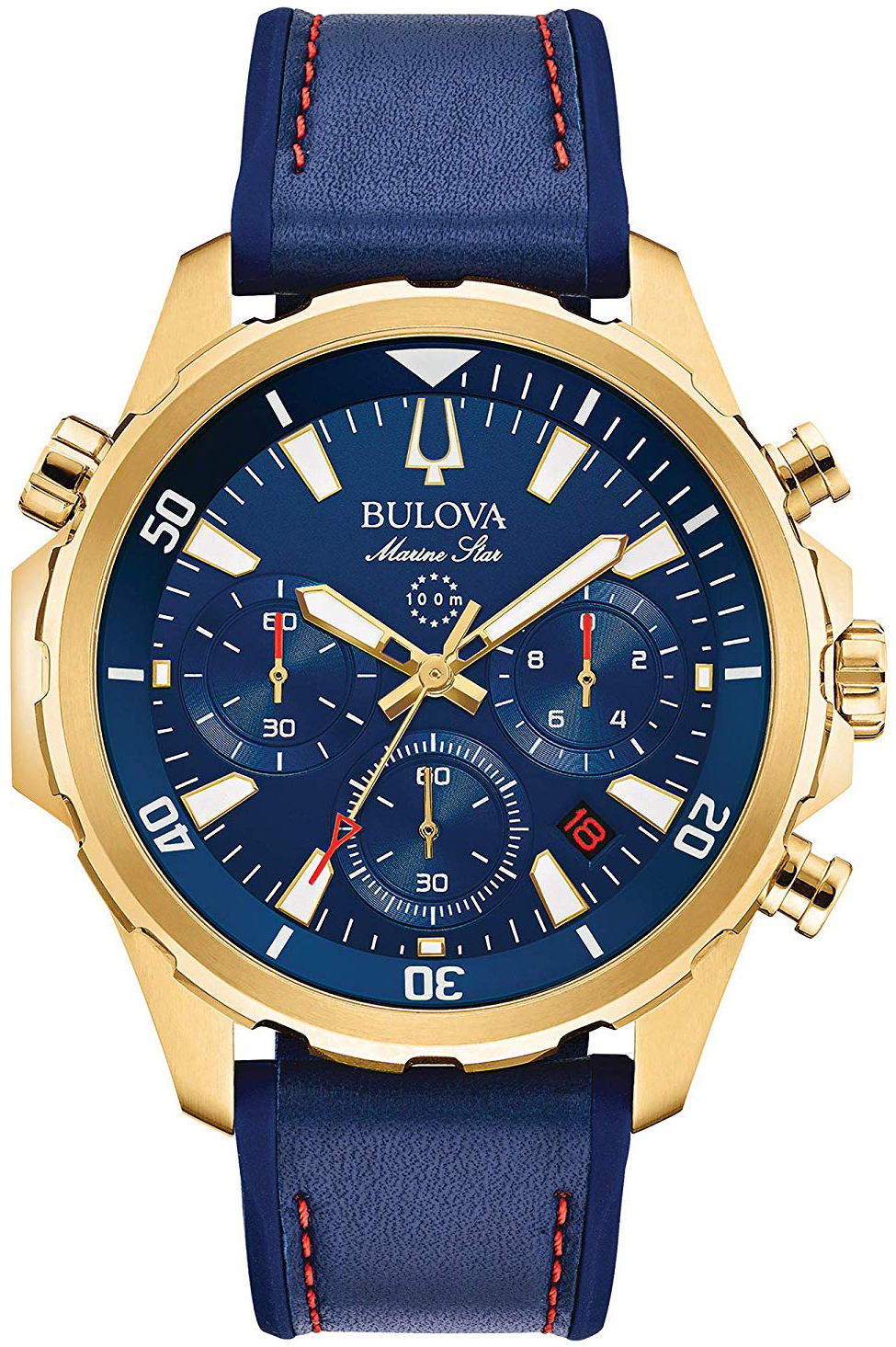 Bulova Herreklokke 97B168 Blå/Gummi Ø43 mm