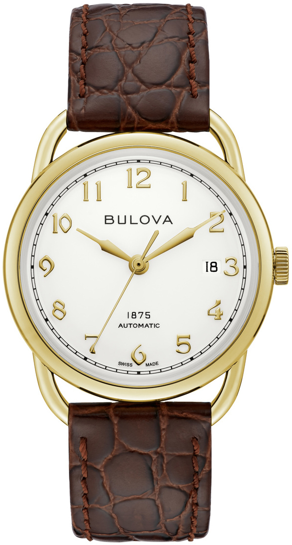 Bulova Herreklokke 97B189 Hvit/Lær Ø38.45 mm